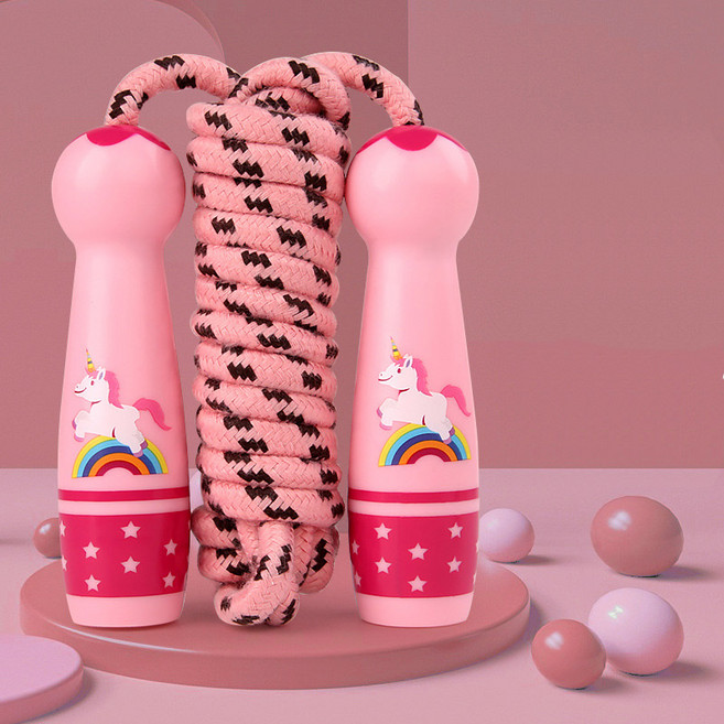 귀여운 캐릭터 어린이 줄넘기, 핑크 유니콘, 1개