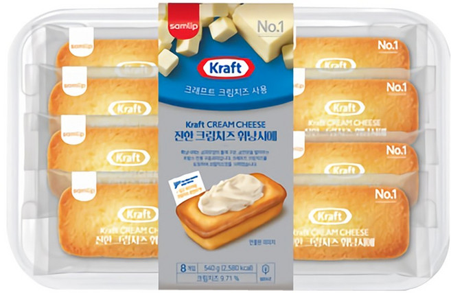 삼립 진한 크림치즈 휘낭시에 360g (45g x 8입), 45g, 8개
