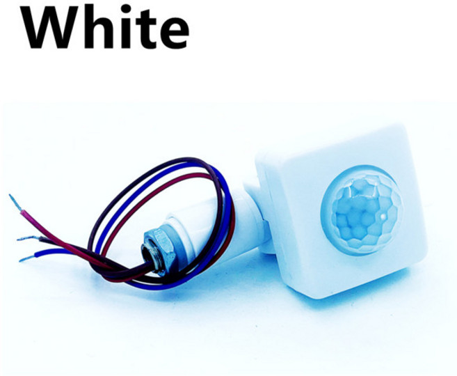 AC85-265V PIR 모션 센서 야외 실내 적외선 빛 스위치 LED 빛 민감한 IP54 시간 지연 홈 조명, 02 10mm White, 10mm White