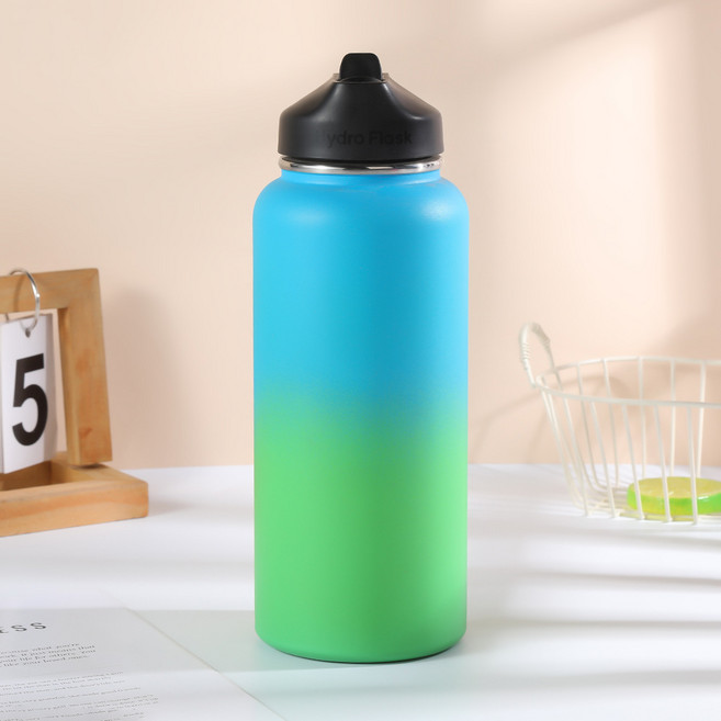 Hydro Flask 不鏽鋼保溫吸管杯, 綠色, 1套, 600L