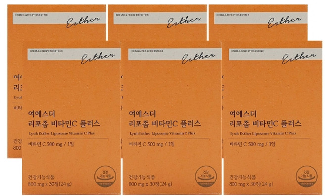 기타 여에스더 닥터에스더 리포좀 비타민C 플러스 800mg x 30정 6박스, 6개