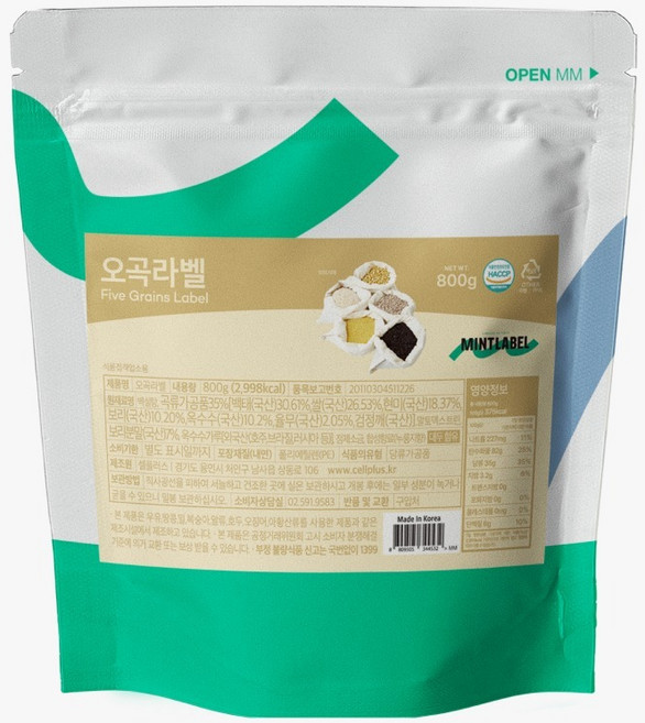 민트라벨 오곡라벨 800g, 1개