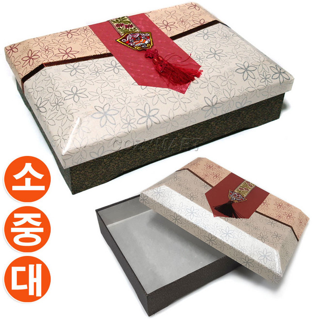 전통 한지상자 (꽃무늬) / 한과상자 선물상자 이바지함 예물함 폐백함 폐백상자 예단함 떡상자, 소