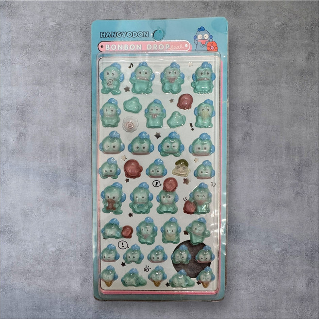 원모든 봉봉드롭 봉봉스토어 3D DIY 입체스티커 다이어리꾸미기 핸드폰꾸미기, 1개, 파랑한교동