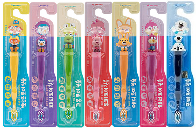 뽀로로 토이 어린이 칫솔 21년형 7개, 모든캐릭터혼합