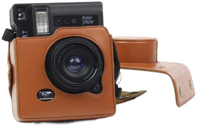 로모인스턴트 카메라 호환 가죽 오토맷 필름 케이스, 1개, 컬러 액자 10개