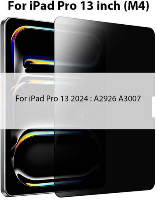 iPad Pro 13 12.9 11 2025 M4 M3 10th 10 세대 A16 화면 보호기 Air 5 4 7th 8th 9th 10.2 Mini 6 7 필름 용 개인 정보 보호, [08] Pro 13 inch 2024