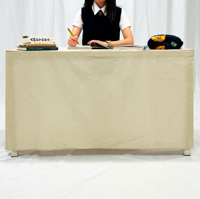 블랭크 학생 책상 무릎 가리개 커튼 데스크 하부 가림막 파티션