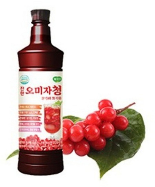 (수담스토어) 까페 오미자청 원액 베이스 진한 에이드재료 970ml 15개, 1개