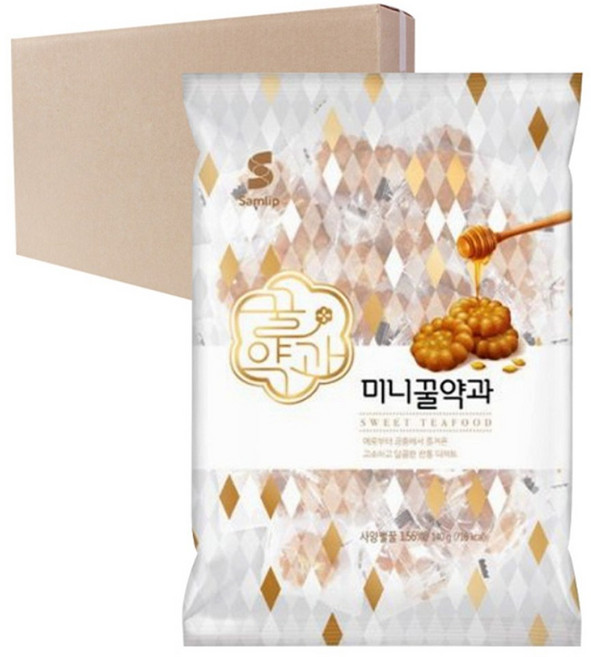 삼립 미니 꿀 약과 15개 1박스 대용량 전통 과자 간식 할머니 경로당 요양병원, 140g