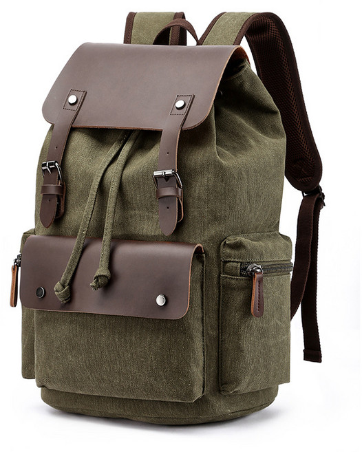 ANYOU 남녀공용 캔버스 백팩 대용량 통근 배낭