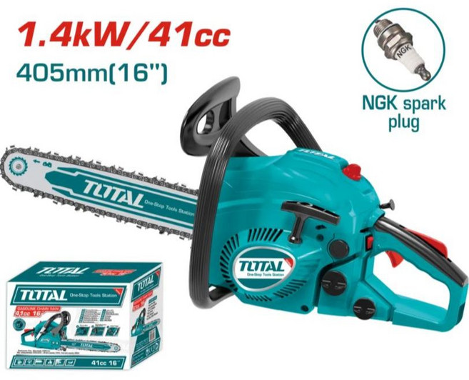 TOTAL 二行程引擎鏈鋸機 1.4kW 41cc 16吋(405mm) TG5411611, 1個