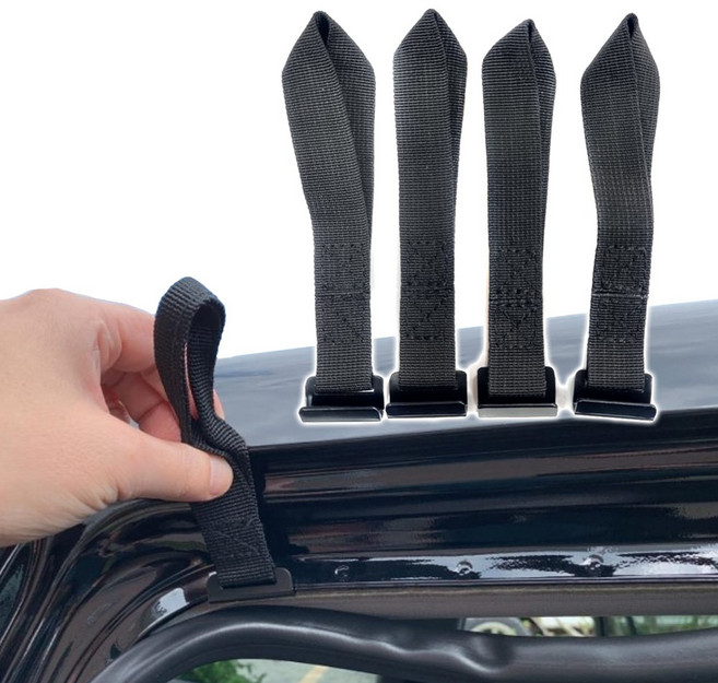 킹콩 루프백 고정 고리 루프랙 없이 장착가능, 4개, 블랙