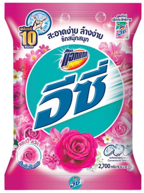 Attack 洗衣粉 玫瑰花香, 1個, 012 粉色 （700g), 700g