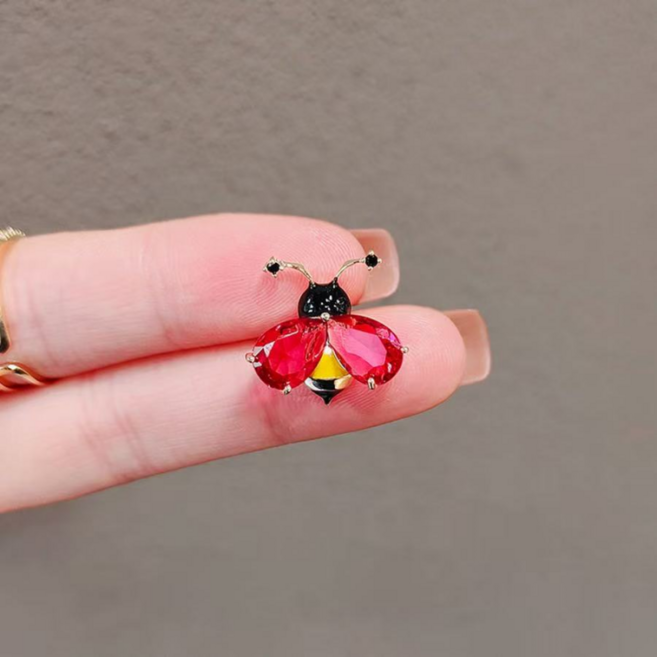 귀여운 꿀벌 비침 방지 브로치 재미있는 가방 액세서리 데일리 아이템 1개