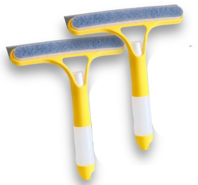 루베아 3 in 1 스프레이분사 물밀대 유리창스퀴지, 루베아옐로우, 2개