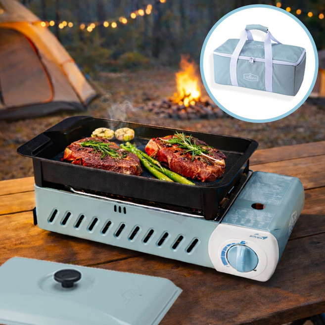 코베아 구이바다 M 민트 풀세트 캠핑 휴대용 가방포함 가스버너, 1개