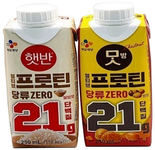 씨제이 얼티브 비건 프로틴 쌀밥 250ml 9개 + 밤맛 250ml 9개