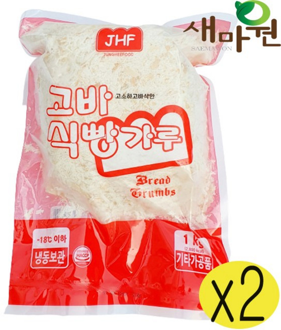 새마원 습식 고바 식빵가루 1kg 돈까스 생 빵가루, 2개