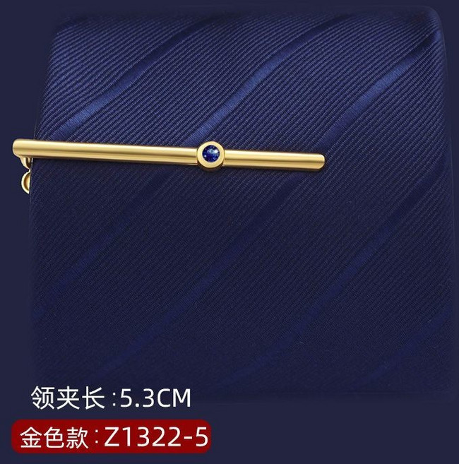 領帶夾子 銅 不鏽鋼 男士 商務 正裝 韓版 鑲水晶鑽