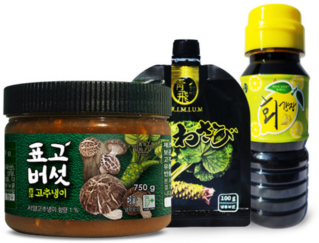 [Set4] 표고(750g)+생고추냉이(100g)+레몬회간장(100ml), 1개