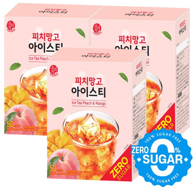 우리차 피치망고 아이스티, 5g, 50개입, 3개