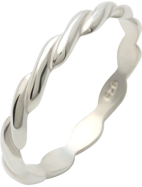 라울스톤 여성용 꼬임 92.5 실버 반지 MU252