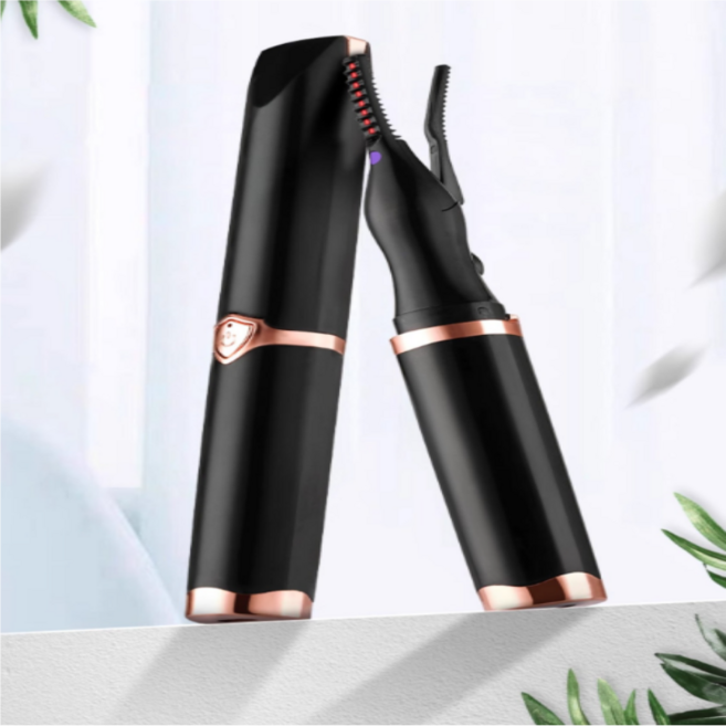 [3초 속열] 1/1+1 속눈썹 고데기 히팅뷰러 무선 속눈썹 집게 뷰러 고데기 셀프 속눈썹펌 마스카라형 컬링 볼륨 무선 충전식 눈썹 고대기 포장정증, 4개, 블랙