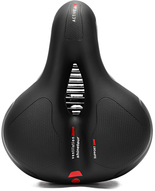 무통증 2중 스프링 빅 쿠션 전립선 메모리폼 안장, 레드, 1개