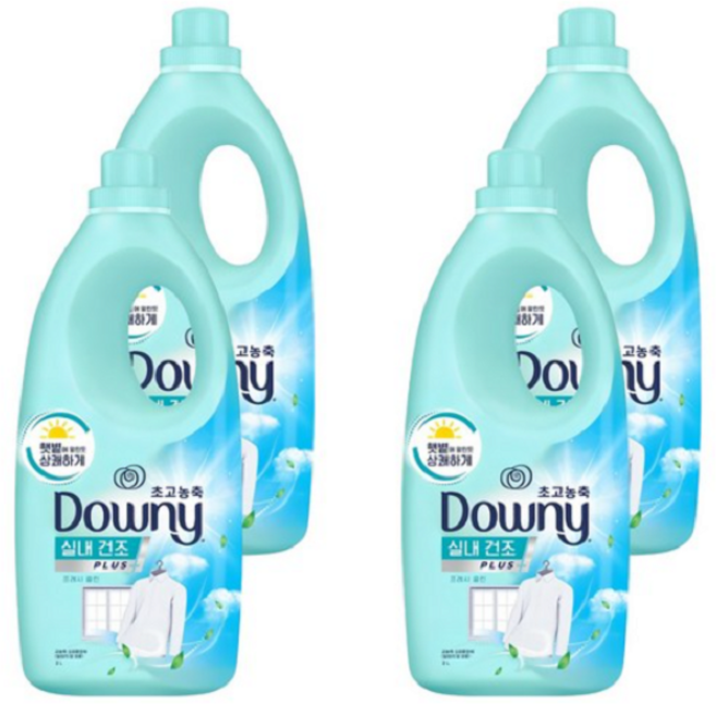 2020 다우니 엑스퍼트 실내건조 초고농축 섬유유연제 본품, 2L, 4개