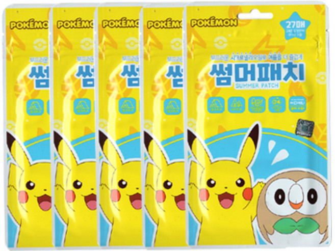 포켓몬스터 썸머패치 캠핑/야외활동/ 모기패치, 5개