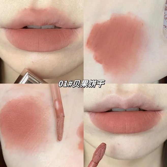 립 KEKEMOOD 초콜릿 샵 클라우드 크림 섬세 투명한 얇은 가을 겨울 밀크티 컬러, 1개