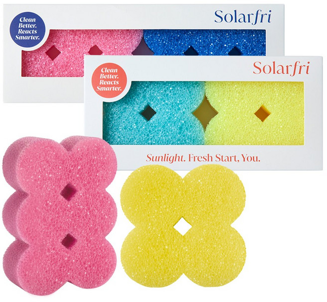 솔라르프리 클라우디 블룸 스크러버 다용도 주방 수세미, 1개, 4개입