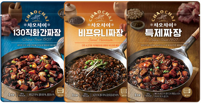 차오차이 레토르트 짜장 3종세트 간짜장 유니짜장 특제짜장, 1개