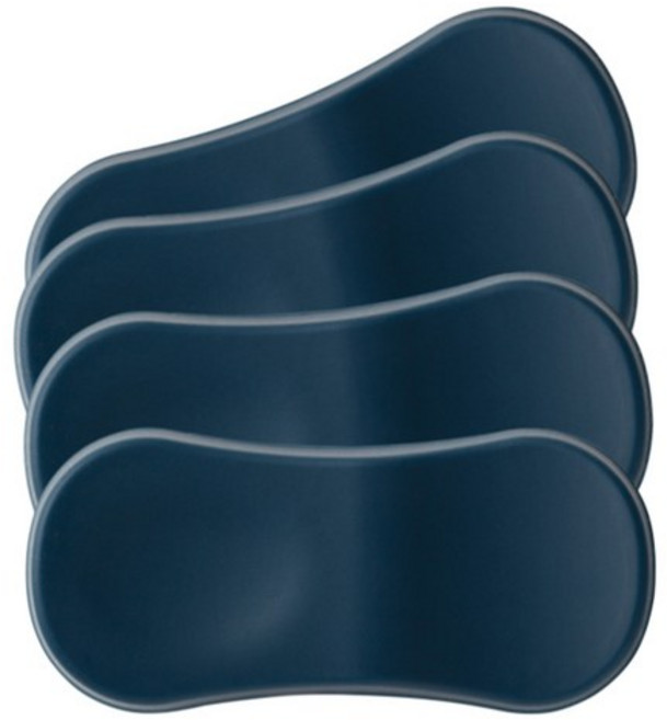 디아르 플래티넘 실리콘 수저 받침, Dark Navy, 12개