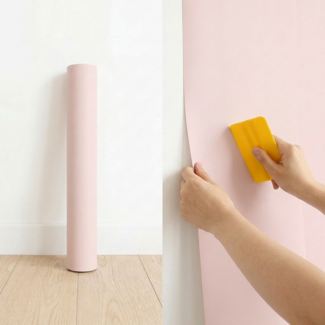 생활연구소 붙이는 벽지 셀프 도배 시트지, 핑크