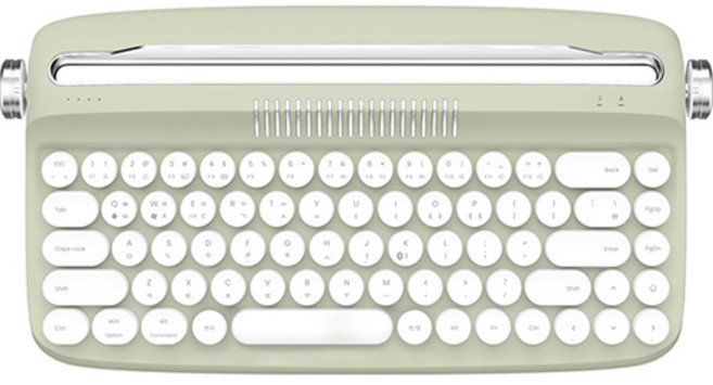 엑토 레트로2 미니 블루투스 유무선겸용 텐키리스 키보드, 올리브 그린, B307
