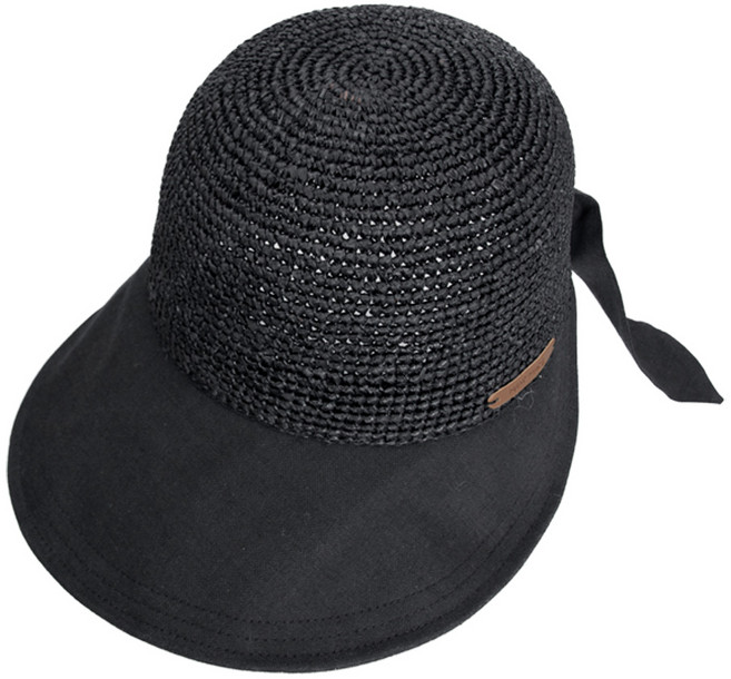 팸드님 여성용 챙넓은 여름 버킷햇 밀짚 왕골모자