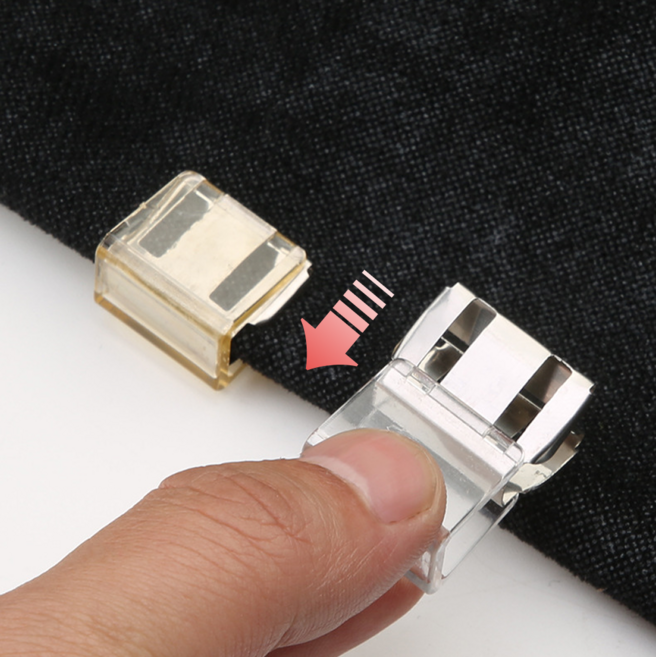 바지 끌림 방지 밑단 기장 길이 조절 클립, 20개, 투명