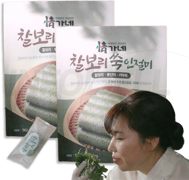 [TV홈쇼핑정품 인포벨]정가네 이현숙장인 찰보리 쑥 인절미 뚱딴지 돼지감자 카무트 영양 간식 쑥떡, 2개, 1kg