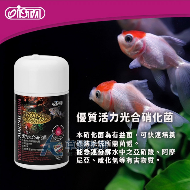【AC草影】ISTA 伊士達 消化菌 開缸菌 有益菌 光合菌, 1個, 優質活力光合硝化菌（120ml）