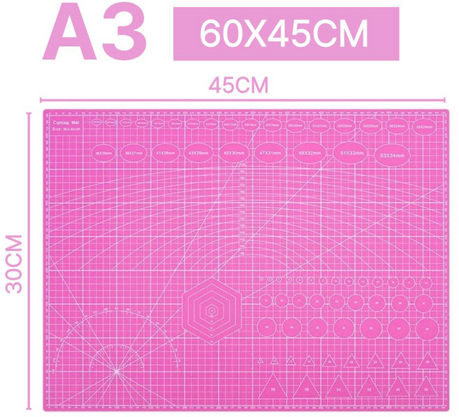 벨라킨 양면사용 데스크 컷팅매트, 핑크