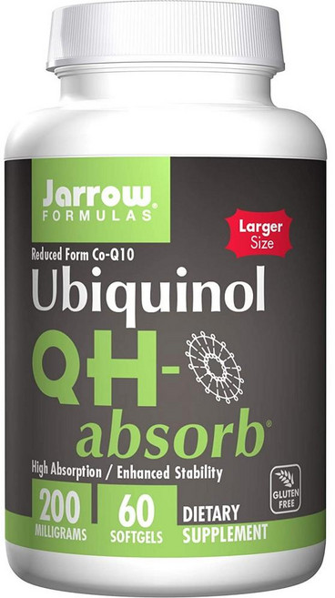 Jarrow Formulas 유비퀴놀 QH-Absorb 200 mg 60 소프트젤 코큐텐 60회분, 60정, 1개