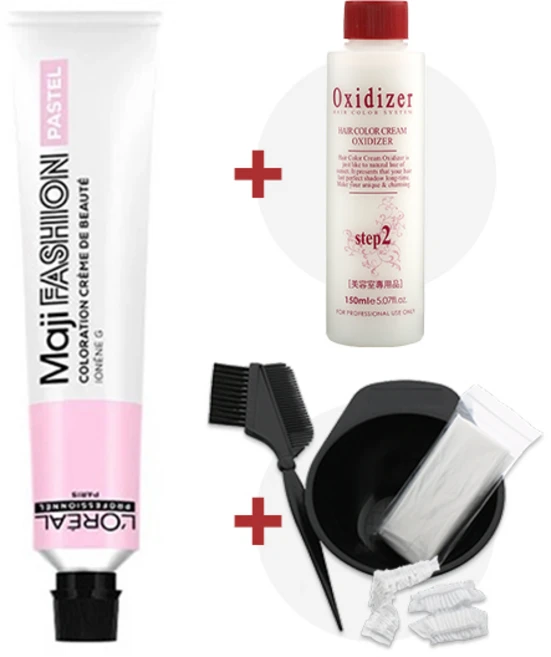 (산화제+시술도구)로레알 마지패션 파스텔 50ml, 900S 울트라 라이트블론드, 1개 - 쿠팡
