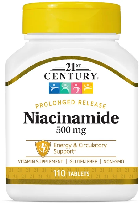 21세기 나이아신아마이드 500mg 서방정 110정 21st Century Niacinamide 500 mg Prolonged Release Tablets 110 Count, 1개 - 쿠팡