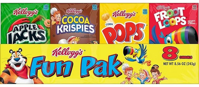 켈로그 펀 팩 시리얼 8개입, 243g, 1개