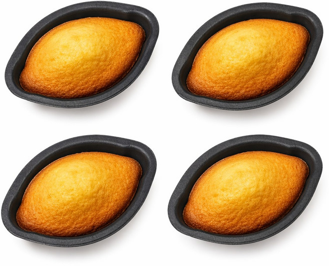 레몬 모양 오븐팬 1구 4개 - 레몬 케이크 몰드 / 베이킹 팬 / 강판 코팅 / 홈베이킹 도구, 1세트
