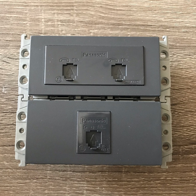 Panasonic 國際牌 GLATIMA系列 WTGF2164H WTGF2264H 電話插座, 1個, WTGF2164H單電話插座
