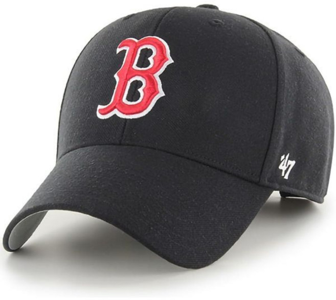 47 브랜드 MLB 블랙 팀 컬러 기본 로고 MVP 조절 구조 야구 모자 원 사이즈 모두 적합, One Size, Boston Red Sox, Boston Red Sox