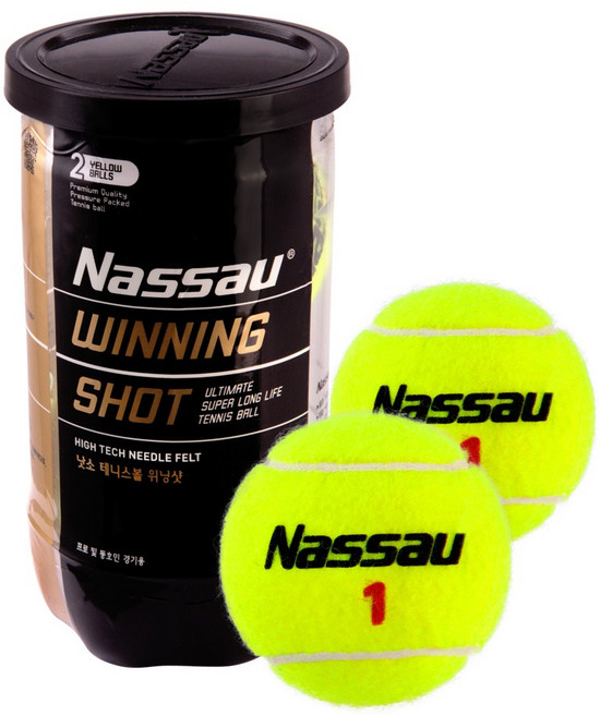 낫소 위닝샷 테니스공 T-255, 라임, 1개